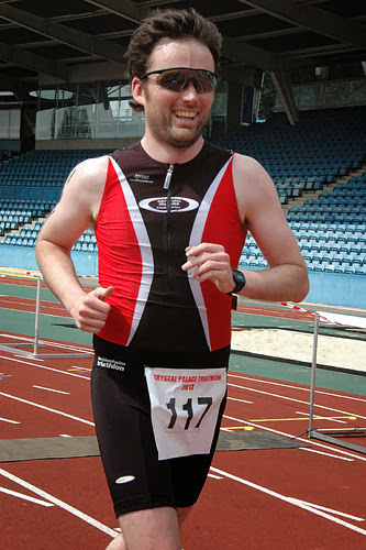 Finish at Crystal Palace Triathlon
