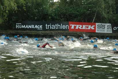 Swimming during Windsor tri
