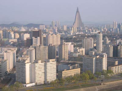 Pyongyang city skyline